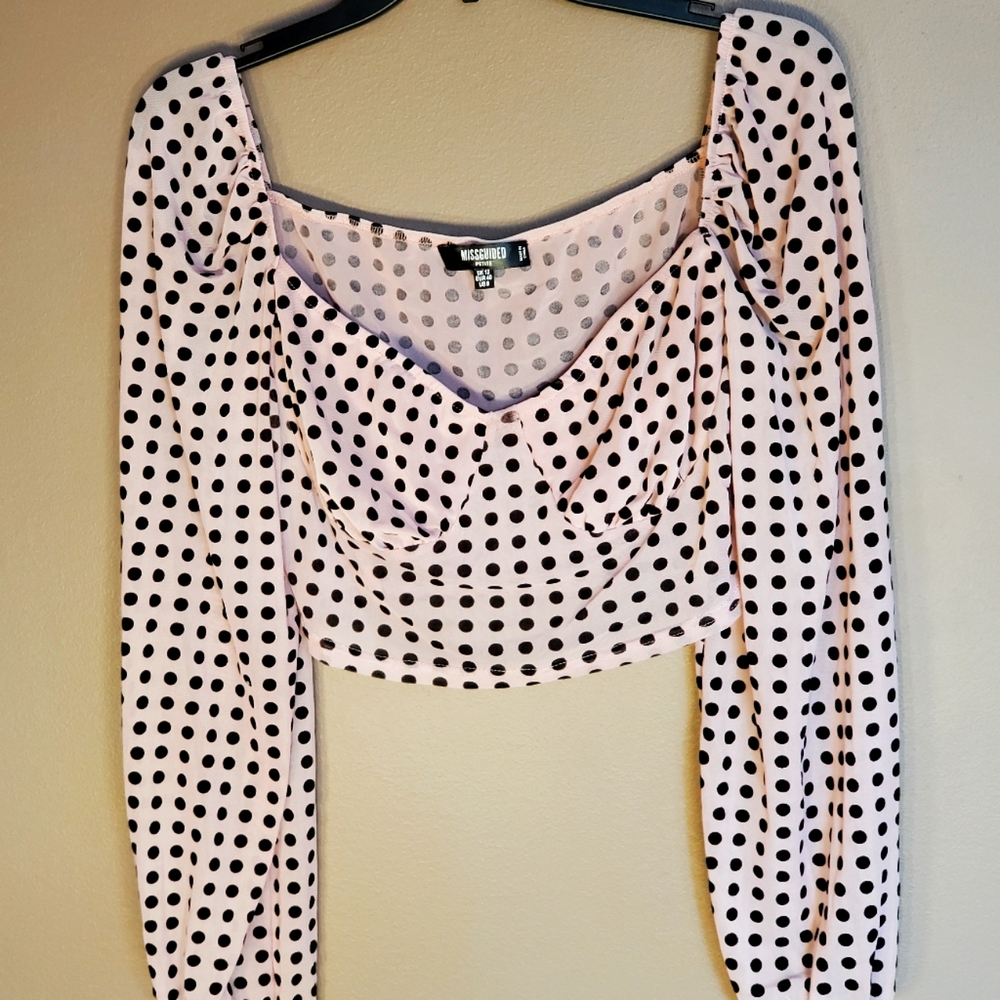 MISSGUIDED womens size 8 crop top pink